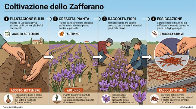 Coltivazione dello Zafferano passo dopo passo