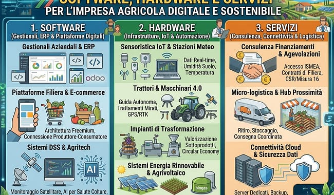 Software, Hardware e Servizi per l'Impresa Agricola Digitale e Sostenibile