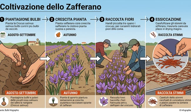 Coltivazione dello Zafferano passo dopo passo
